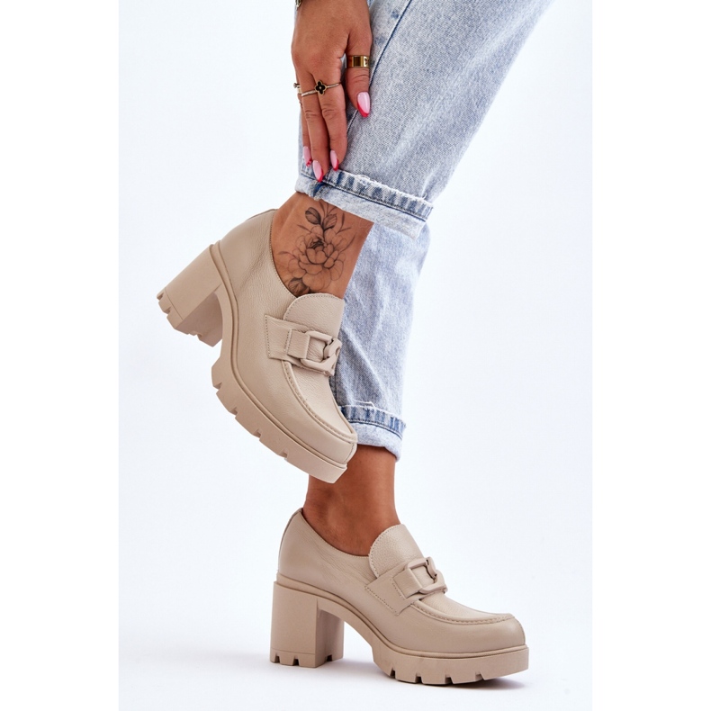 Boty Model 20097 Béžový lak 1