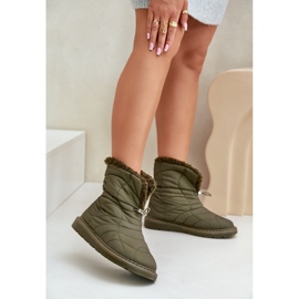 Model 6433 tmavě zelené sněhule zelený 1