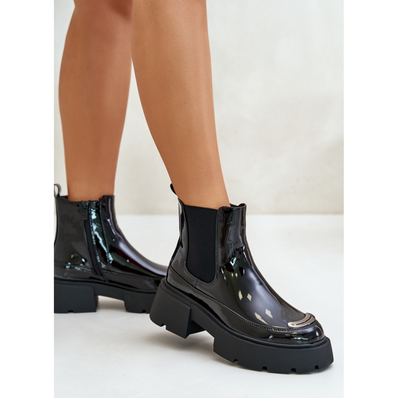 Chelsea boty Model 1697-1 Black černý 2