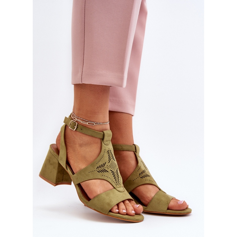 Sandály Model N24-028 Zelené zelená 1