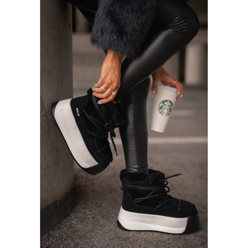 Big Star OO274A206 Černé sněhule černý 1