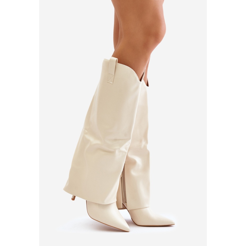 Model 35858 světle béžové boty béžový 1