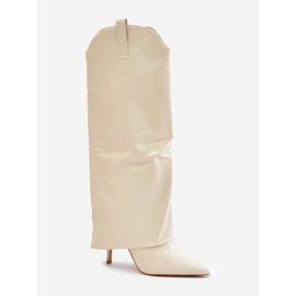 Model 35858 světle béžové boty béžový 2