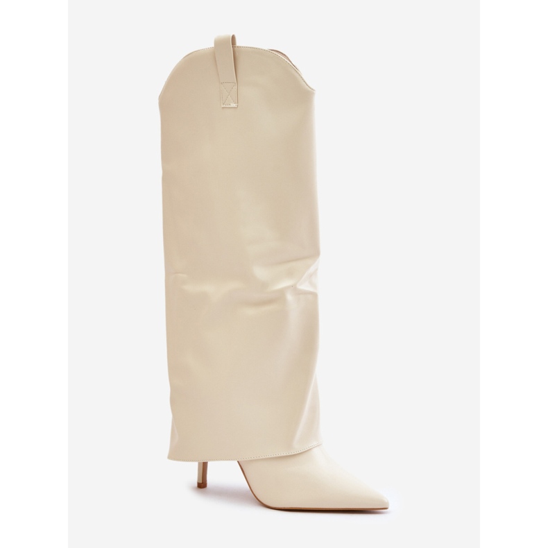 Model 35858 světle béžové boty béžový 2