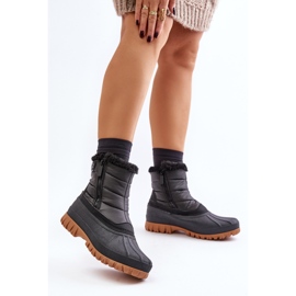 Lee Cooper LCJ-24-44-2866 Černé boty do sněhu černý 1