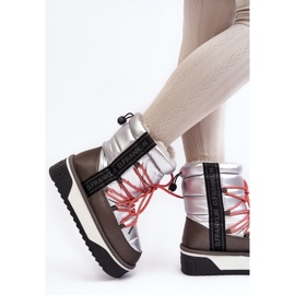 DFSH371006 Stříbrné boty do sněhu stříbro 2