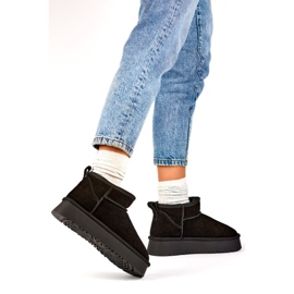 Dámské sněhule XF-159B s kožešinou, černé černá 1