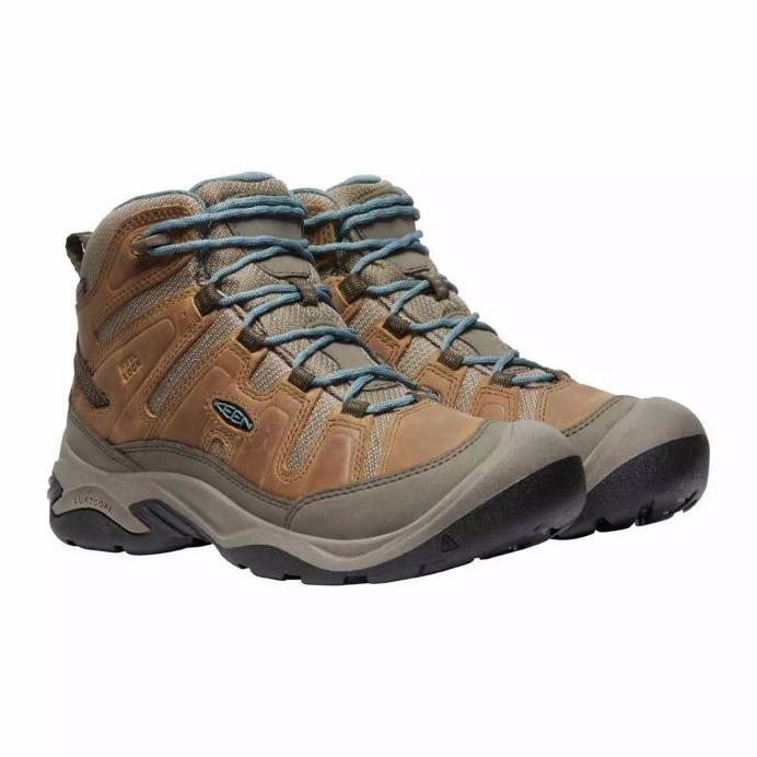 KEEN Circadia Mid Wp Toasted COCONUT/Severní Atlantik trekové boty KE-1026764 hnědý 1