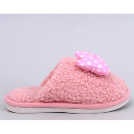 Dětské pantofle Child Pink s mašlí růžový 1