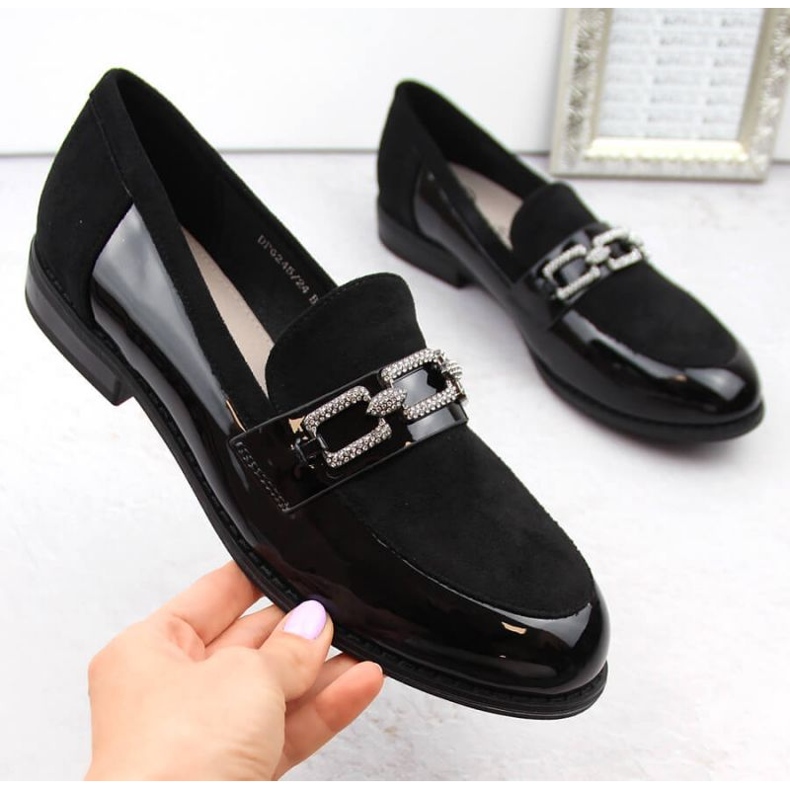 Černé boty Filippo W PAW544 s kubickou zirkonií černá 1