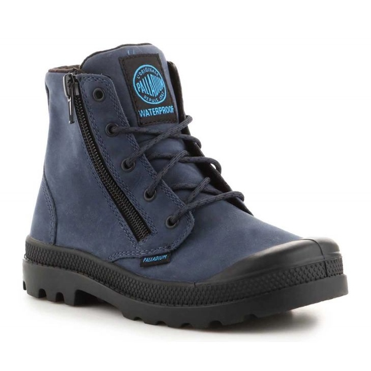 Boty Palladium Pampa Hi Lea Gusset Jr 52744-432 modrý 1
