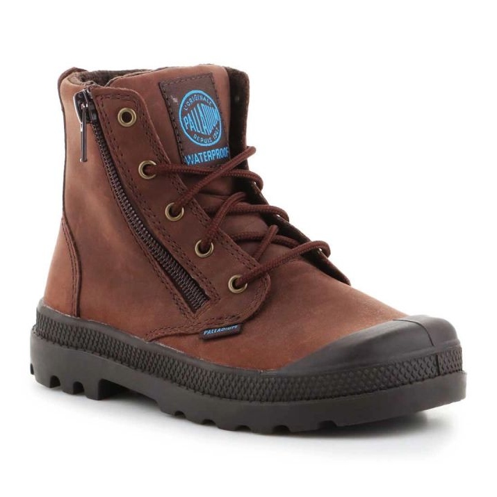 Boty Palladium Pampa Hi Lea Gusset 52744-255 hnědý 1