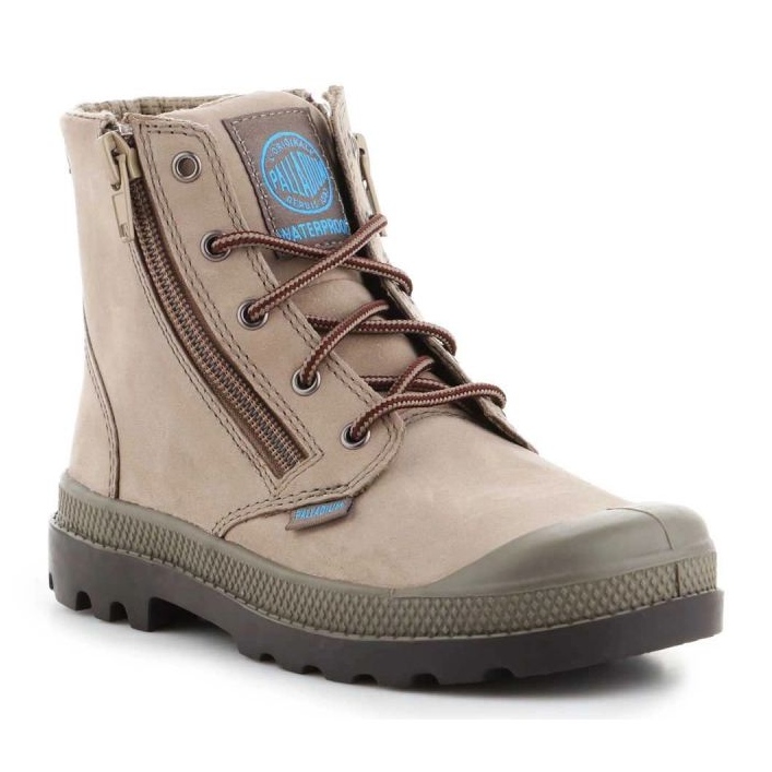 Boty Palladium Pampa Hi Lea Gusset 52744206 béžový 1