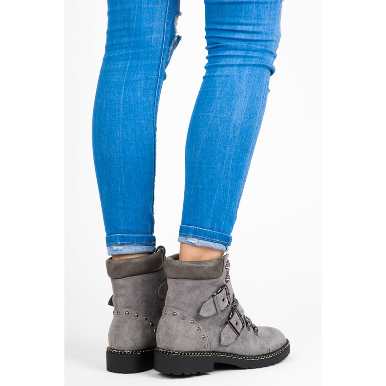 Semišové VICES Workers šedá 1