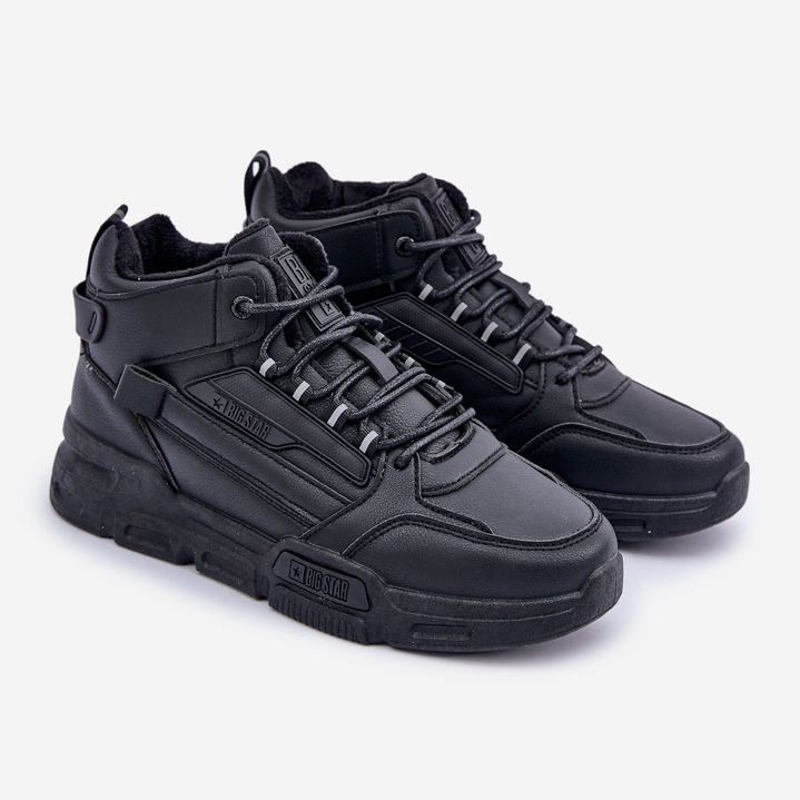 Pánské zateplené tenisky Big Star OO174587 HI-POLLY System MID Black černý 1