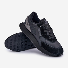 Pánské kožené tenisky Big Star OO174297 Hi-Poly System Black černý 2