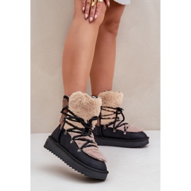 Dámské sněhule s kožíškem D.Franklin DFSH370012 Černé černá 2