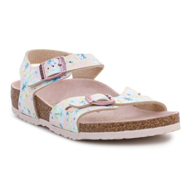 Birkenstock Rio Kids 1022232 Pastelové květinové sandály růžový 1