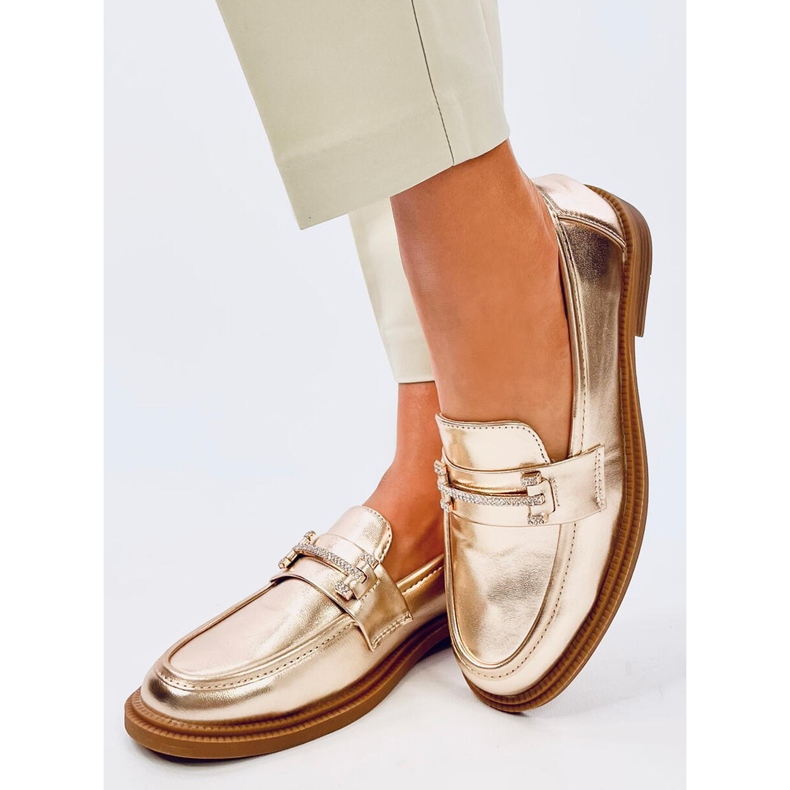 Dámské mokasíny Ferdis Gold zlatý 2