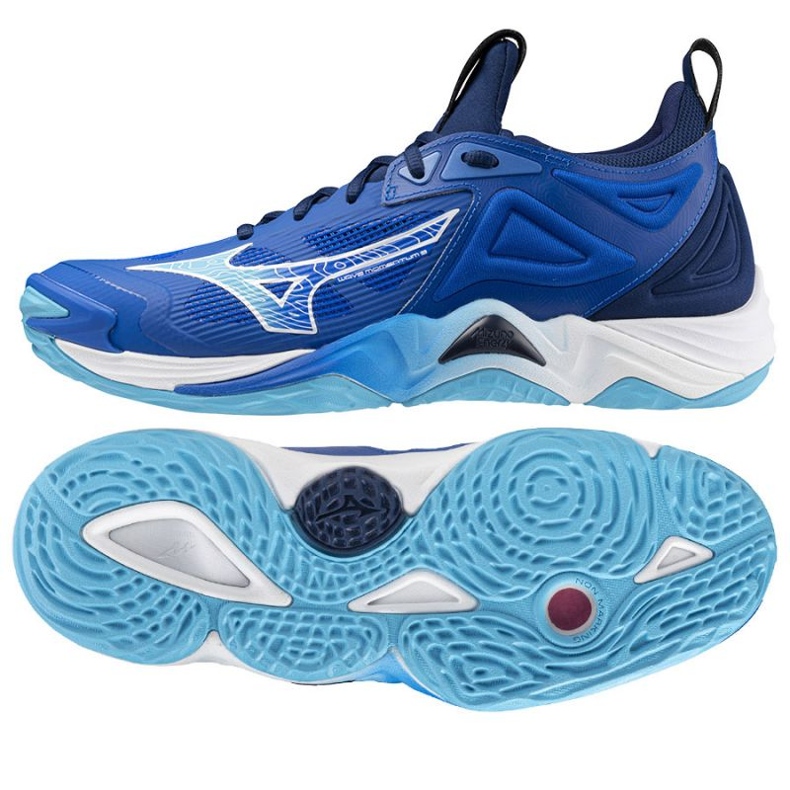 Boty Mizuno Wave Momentum 3 V1GA231201 modrý 1