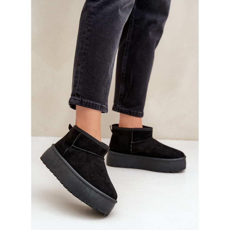 Dámské sněhule s kožešinovou podšívkou TL242, černé černá 1