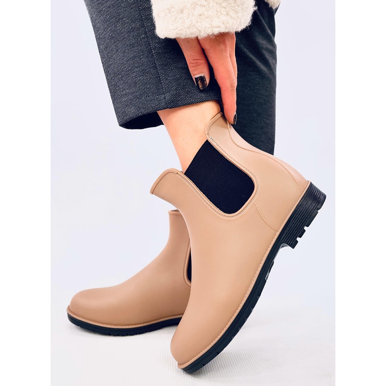 Dámské boty Chelsea, khaki-béžová béžový 1 Dámské boty Chelsea, khaki-béžová béžový 1