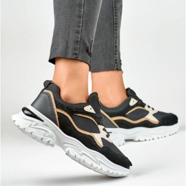 Dámské tenisky se silnou podrážkou, černá 9062-B černý 1