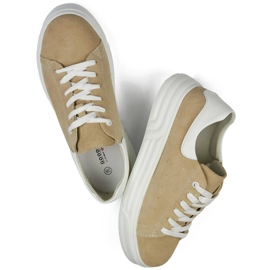 Goodin Béžová dámská kožená sportovní obuv GD-XF-113BE béžový 2