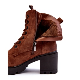 Laura La.Fi Dámské hnědé šněrovací boty na vysokém podpatku hnědý 1 Laura La.Fi Dámské hnědé šněrovací boty na vysokém podpatku hnědý 1