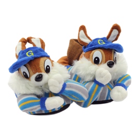 American Club Teplé pantofle americké veverky modrý hnědý 5 American Club Teplé pantofle americké veverky modrý hnědý 5