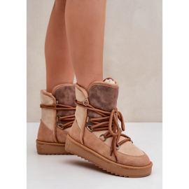 Sněhule s kožešinou D.Franklin DFSH370013 camel hnědý 1 Sněhule s kožešinou D.Franklin DFSH370013 camel hnědý 1