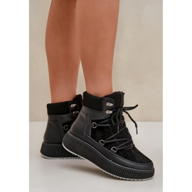 Dámské zateplené sněhule MD9944-1 černé černý 1