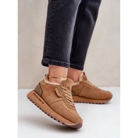 Zateplené sportovní boty Big Star OO274578 hnědé hnědý 1