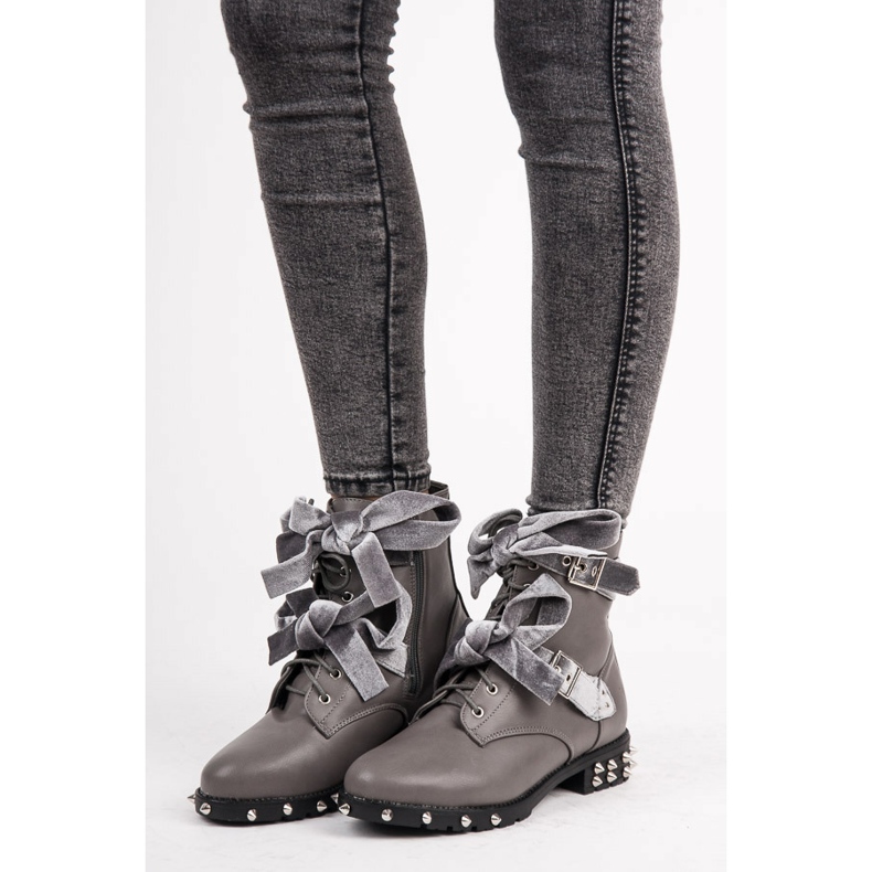 Vices Pracovní boty s cvočky šedá 1