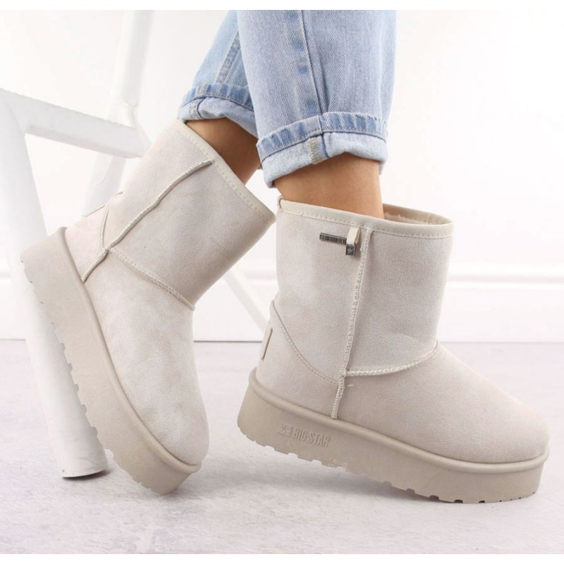 Dámské sněhule Big Star OO274897 s TEX membránou béžový 2