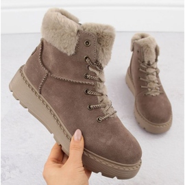 Rieker 70402-24 béžové kotníkové boty s kožíškem béžový 1 Rieker 70402-24 béžové kotníkové boty s kožíškem béžový 1