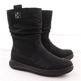 Rieker 74283-00 zateplené kotníkové boty na zip, černé černá 2 Rieker 74283-00 zateplené kotníkové boty na zip, černé černá 2