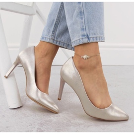 Béžové semišové lodičky Sergio Leone 1339 béžový 2