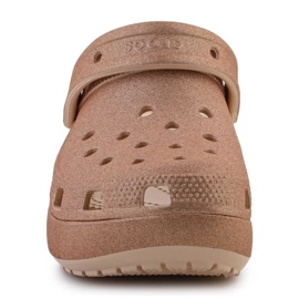 Žabky Crocs Classic Platform Glitter Clog 207241-2DS hnědý 3
