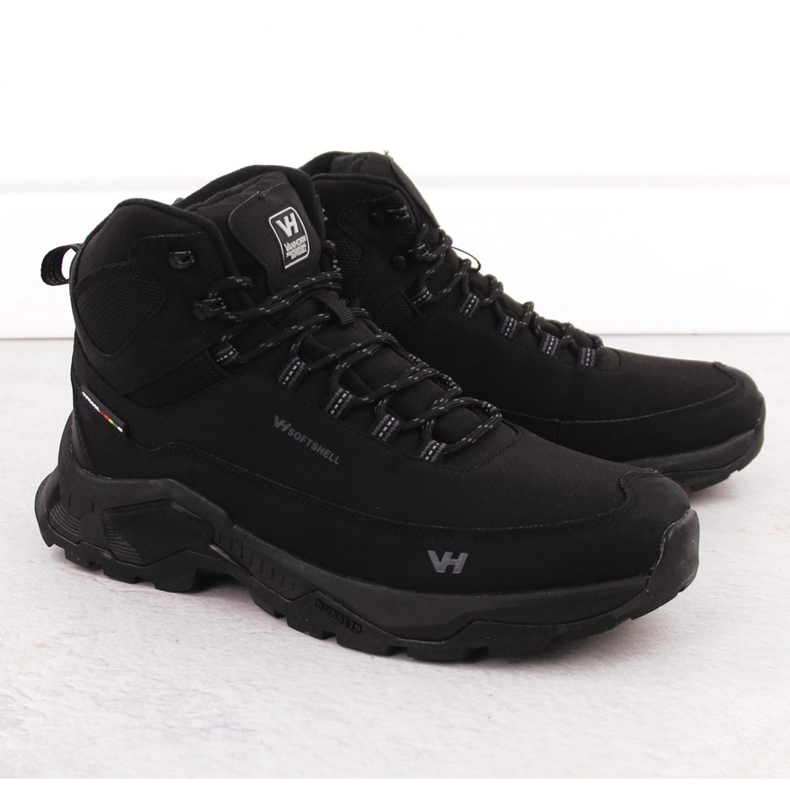 Nepromokavé pánské trekové boty, černá, Vanhorn 99302 1