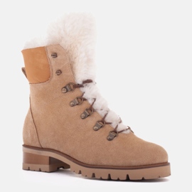 Marco Shoes Dámské boty zateplené vlnou béžový 1 Marco Shoes Dámské boty zateplené vlnou béžový 1