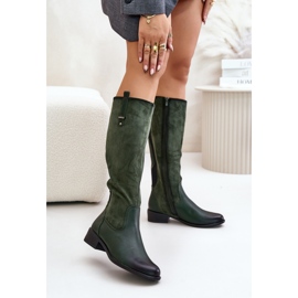 Step in style Boty Model Ivasira ASA198-22 Green - Krok ve velkém stylu zelený 1