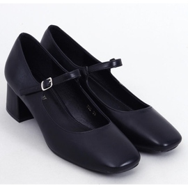 Černé lodičky na vysokém podpatku ve stylu Black Mary Jane černý 1