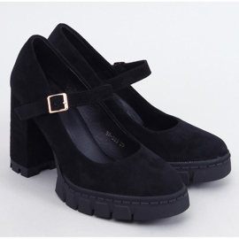 Lodičky na platformě s páskem, černé černý 1