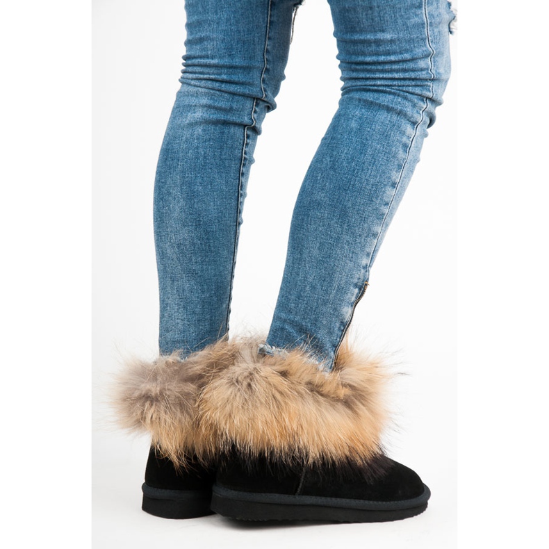 Coco Perla Kožené mukluki černá 1