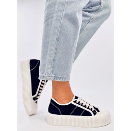 Dámské černé tenisky na platformě černý 2