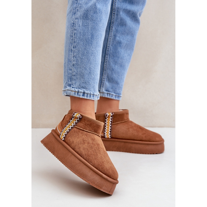 Platforma Sněhule S Velbloudím Vzorem hnědý 2