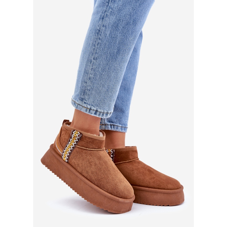 Platforma Sněhule S Velbloudím Vzorem hnědý 1