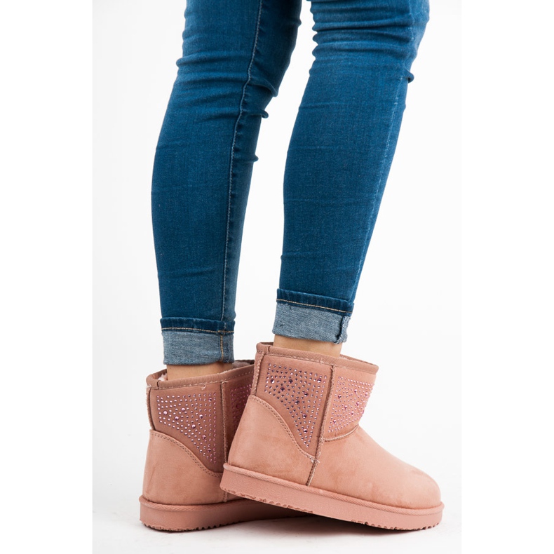 Růžové sněhové boty růžový 1