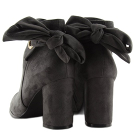 Šedé Kozačky na vysokém podpatku YBS1612 šedé šedá 2 Šedé Kozačky na vysokém podpatku YBS1612 šedé šedá 2